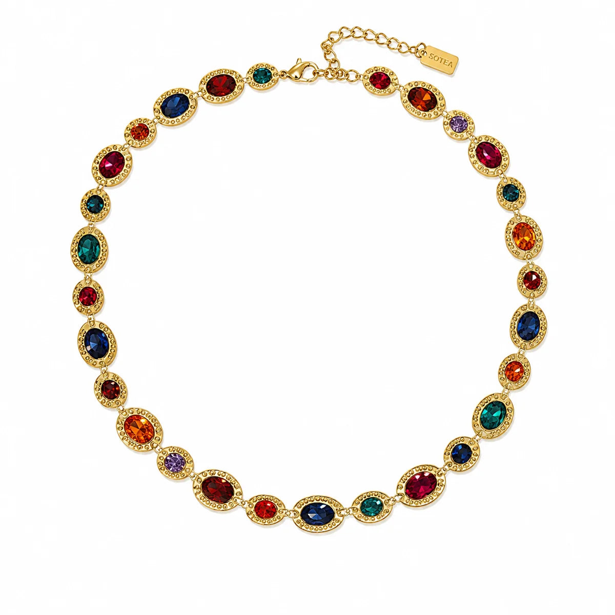 Colourful strass ketting