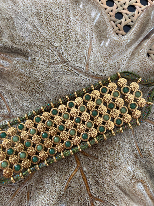 Green statement armband
