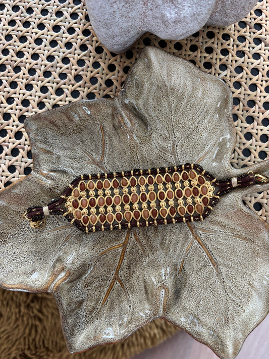 Brown statement armband
