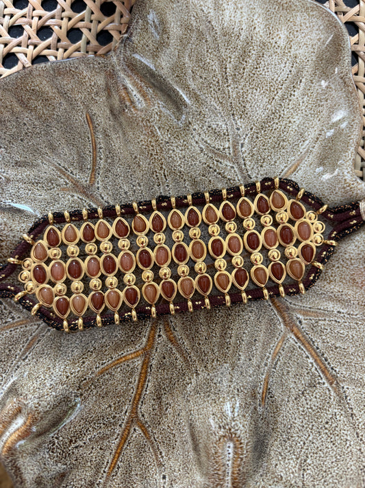 Brown statement armband